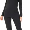 INK+IVY Womens Knit Long Sleeve Scoop Black - Image 3