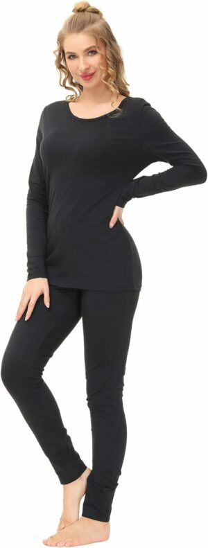 INK+IVY Womens Knit Long Sleeve Scoop Black - Image 6