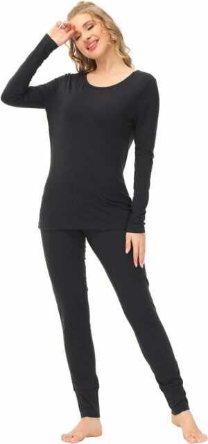 INK+IVY Womens Knit Long Sleeve Scoop Black - Image 4