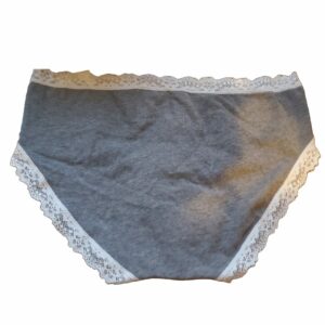 Jenni Cotton Lace Trim Hipster Pewter Heather Gray - Image 2
