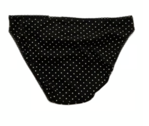 Charter Club Womens Pretty Cotton Bikini 1 Black Cream - Image 2