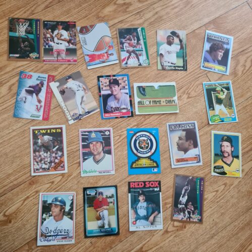Lot of 20 sports cards basketball football & general memoribilia